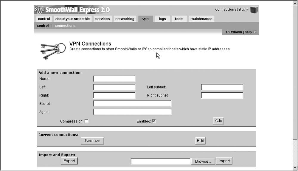 smoothwall vpn pass through ports